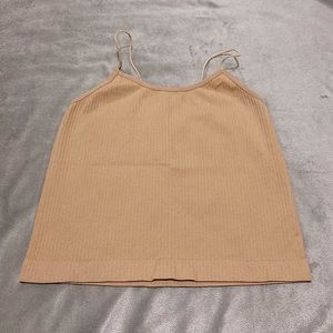 Tan Cropped Tank